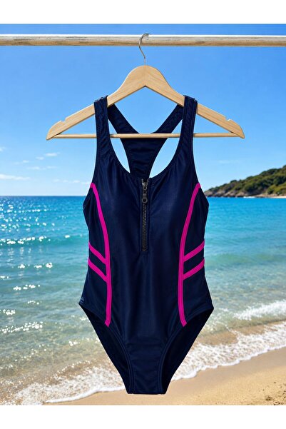 RAPAPA Swimsuit with Zipper Detail on the Front 8126