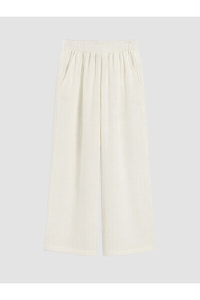 LC Waikiki Peak New Season Elastic Waist Wide Leg Women's Trousers