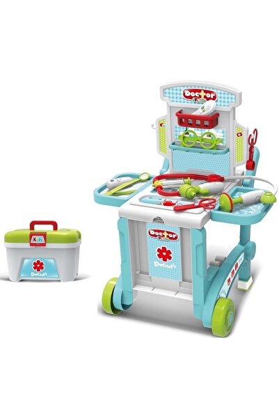 Blue Toys Σετ παιχνιδιού γιατρού με τρόλεϊ, βαλίτσα και αξεσουάρ
