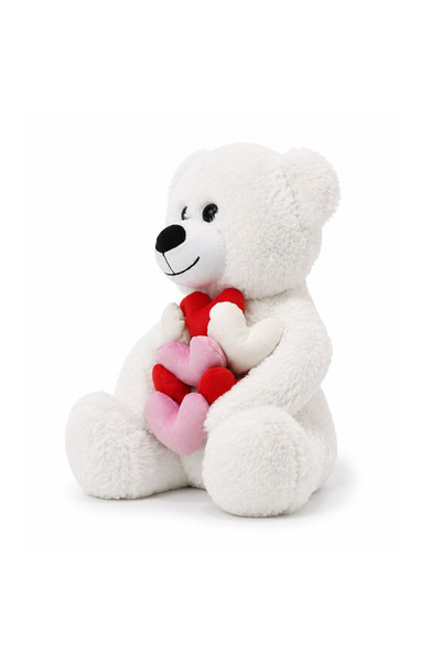 Pufu Toys 45 cm Multi-Hearted Teddy Bear Plush Toy