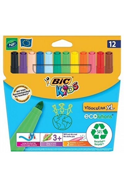 Bic Μαρκαδόροι Visacolor XL 12 Χρώματα (8922231)