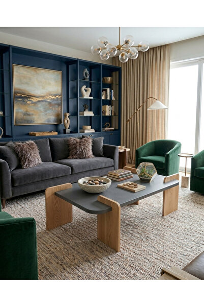 tridihome MDF Şık Tasarım Modüler Ahşap Akıllı Geçmeli Vidasız Salon Ofis Ort...