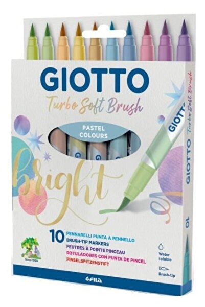 Giotto Turbo Μαρκαδόροι Παστέλ με Μαλακή Μύτη 10 Τεμάχια (000426900)