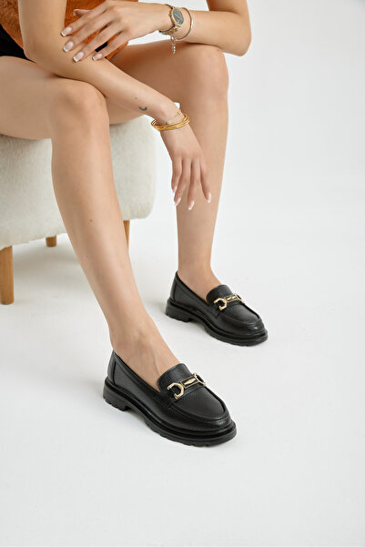 Tonny Black Women's Black Comfortable Fit Orthopedic Sole Stone Casual Shoes