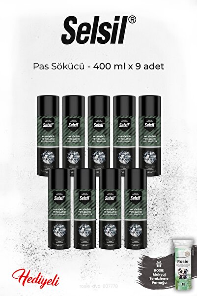 Selsil 400 ml x 9 adet Pas Sökücü ve Rosie