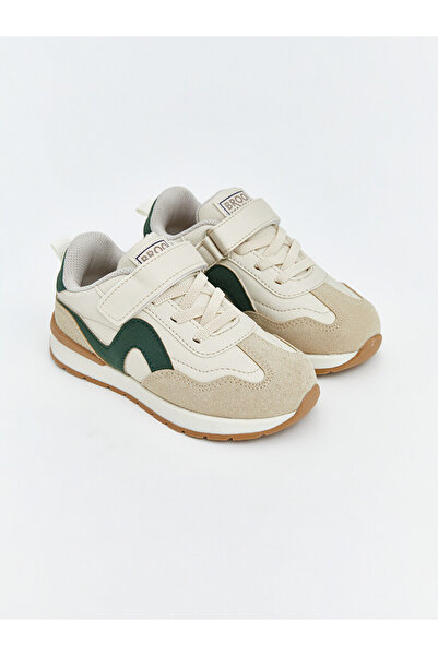LC Waikiki Lcw Steps Beige Suede Look Velcro Boys' Sports Shoes