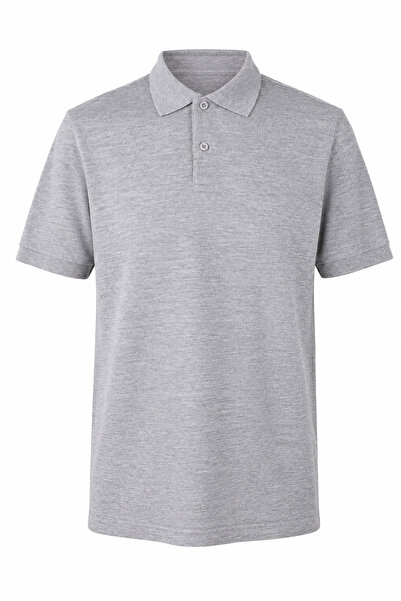 trender 2127 Jednobojna siva muška polo majica sa ovratnikom 26YL71L58019