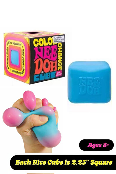 Needoh COLOR CHANGING Nice Cube -Sensory Squeeze Toy with Super Solid Squish ...