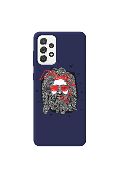 Other Samsung A13 4G Cool glasses Dark blue Colored Silicone TPU Θήκη