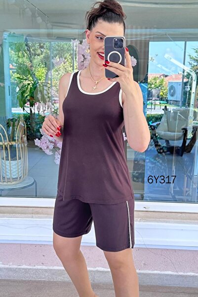 İnce Topuk Shorts Athlete Viscose Combed Cotton Set 6Y317