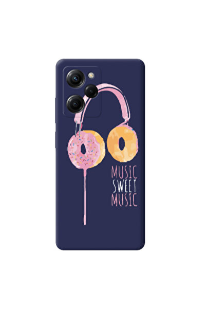 Other Xiaomi Poco X5 Pro Donut earphone Dark blue Colored Silicone TPU Θήκη