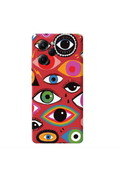Other Xiaomi Poco X5 Pro Colorful eyes Red Colored Silicone TPU Θήκη