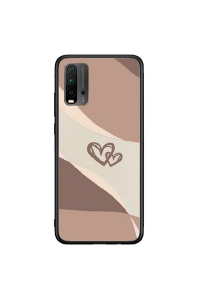 Other Xiaomi Redmi 9T Mini Hearts Black Glossy Θήκη