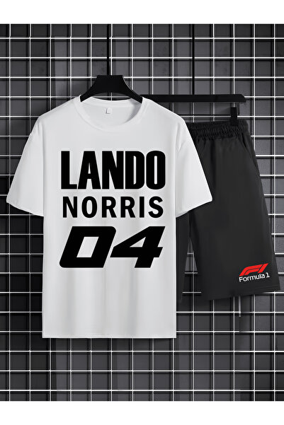 MAGORS Lando Norris Printed 100% Cotton Crewneck Kids T-Shirt-Shorts F1 Dual Set