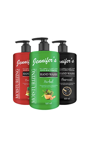 Jennifer's Assorted Anti-Bacterial Hand Wash 500ML (Pack of 3) - Extra Moistu...