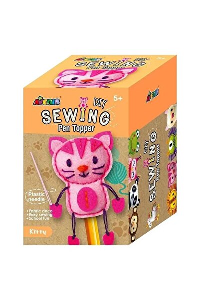 AVENİR Sewing Pen Topper Kitty | DIY Pen Topper Craft, Ages 3+