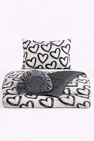 İQON Elastic Sheet Duvet Cover Set Single Size Otlt1 Lve Klp
