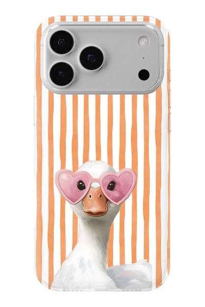 FLAMENKO iPhone 18 Pro Max Compatible Transparent Phone Case with Heart and G...