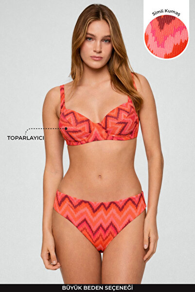Kom Well Desenli Toparlayıcı Bikini Takım