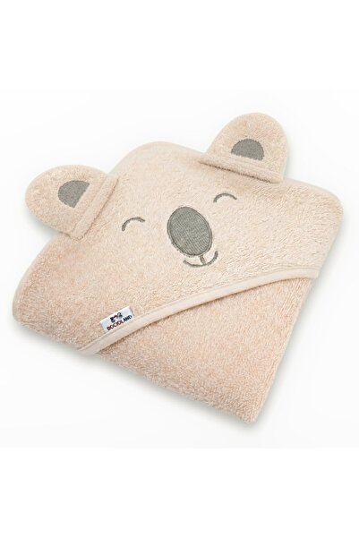 Bocioland Prosop din bumbac terry pentru copii Koala Beige 95x95 cm,gluga bro...