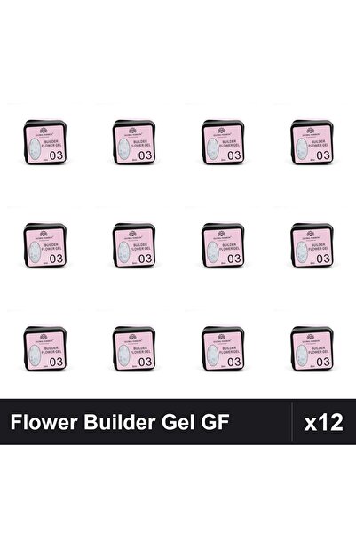 global fashion Set 12 Flower Builder Gel 8ml Nr.03 Constructie Unghii UV