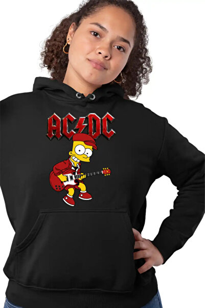 OEM Hanorac Femei ACDC The Simpsons Bart AC/DC Merch