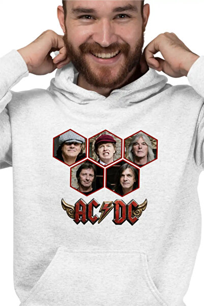OEM ACDC Ροκ Στυλ Ανδρικό Φούτερ με Κουκούλα ACDC Εμπορεύματα
