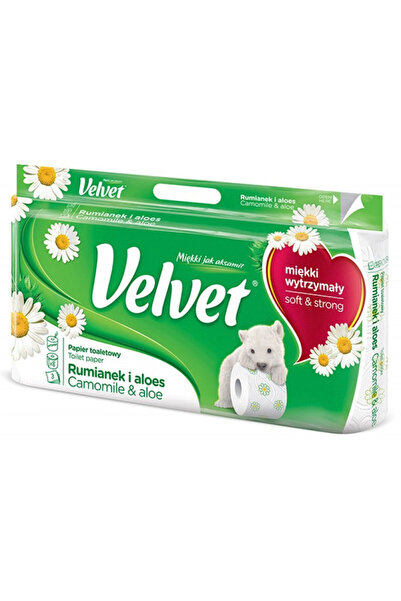 Velvet Hartie Igienica Alba, 3 Straturi, 150 De Portii, 8 Role/bax, - Camomil...