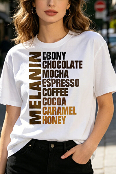 Fleck Womens T Shirts Melanin Chocolate Coffee Inspired Graphic Tee Casual St...