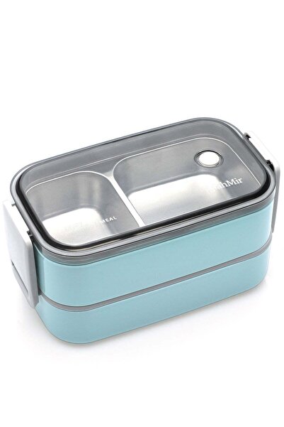 MAHMIR Stainless Steel Insulated Bento Lunch Box with 2 Compartments & Tablew...