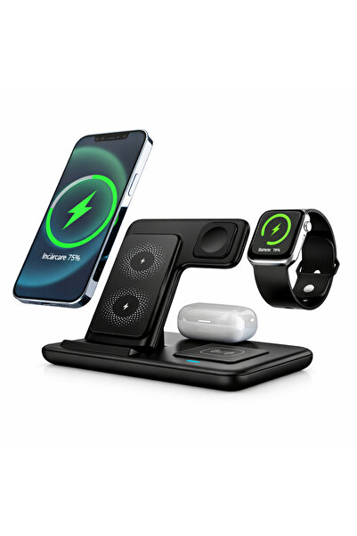 OEM Incarcator wireless, statie incarcare 3 in 1, Incarcare pentru telefon, c...