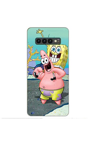 OEM Калъф, съвместим със Samsung Galaxy S10 Plus, силиконов гел TPU, с десен ...