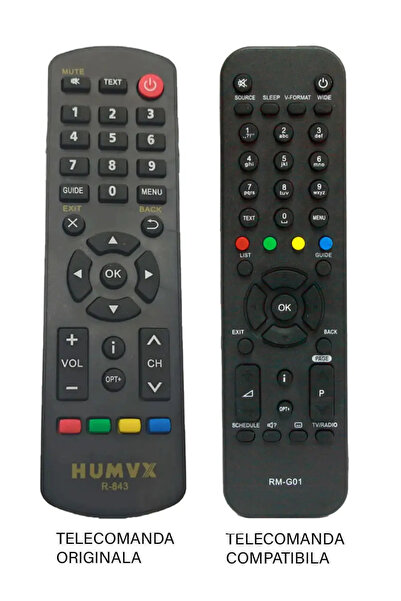 Generic (Unbranded) Telecomanda inlocuitoare compatibila reciever HUMAX R-843...