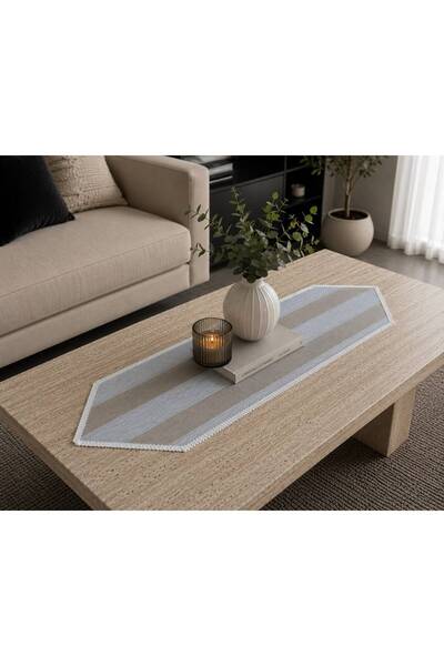 İREMKARAHOME Runner Table Cover Bamboo Gray