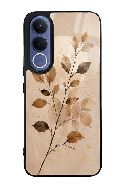 Spoyi Vivo V70 FE Autumn Minimal Leaf Tasarımlı Glossy Telefon Kılıfı