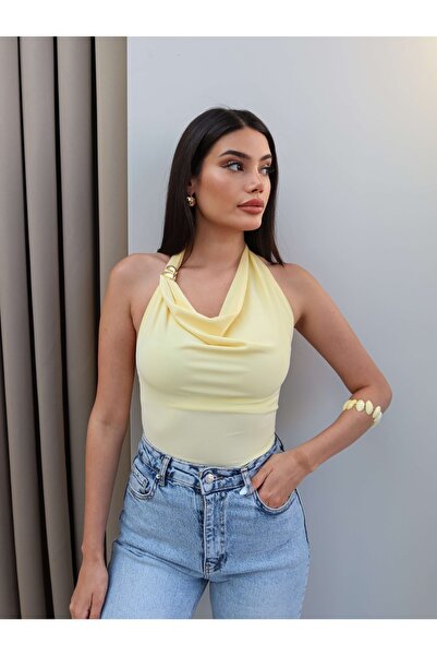 ESRAHELVACI Halter Neck Buckled Blouse