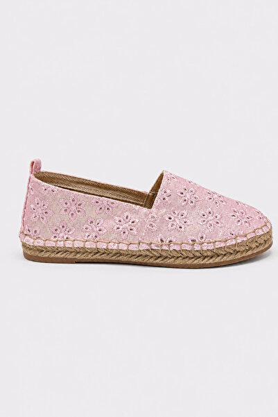 Suren bysrnshoes Best Çiçek Nakış Detaylı Keten Kadın Espadril Ayakkabı