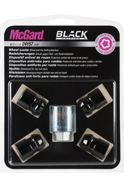 Lampa Παξιμάδια Ασφαλείας 12x1.5/32.5mm/19 Κωνικά F150 Μαύρα M12x1.5mm 4 τεμά...