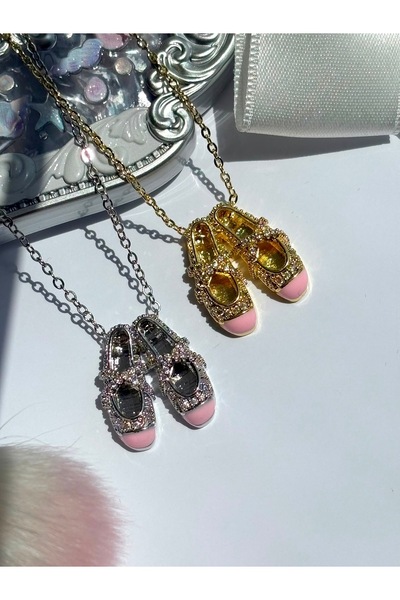 Dem Accessory Çelik balerin ayakkabısı kolye