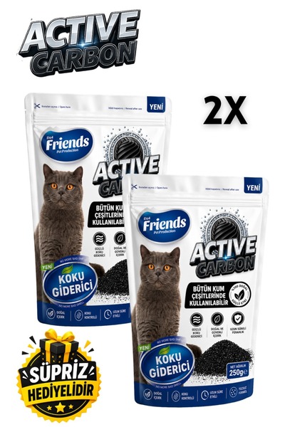 Friends Aktif Karbon Kedi Kumu Koku Giderici 500 GR
