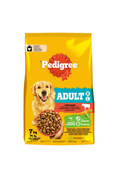 Pedigree Hrană uscată cu carne de vită și legume pentru câini adulți 7 kg