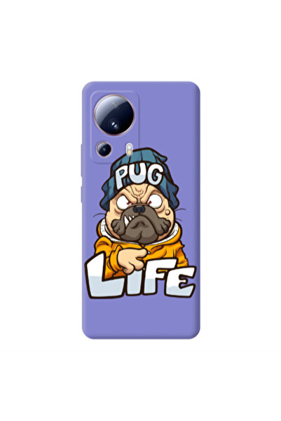 Other Xiaomi Mi 13 Lite Pug Life 2 Purple Colored Silicone TPU Θήκη