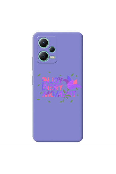 Other Xiaomi Redmi Note 12 Pro 5G Enjoy Every Moment Purple Colored Silicone ...
