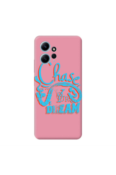 Other Xiaomi Redmi Note 12 4G Chase Your Dream Pink Colored Silicone TPU Θήκη