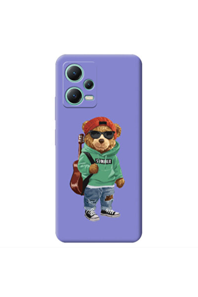 Other Xiaomi Redmi Note 12 Pro 5G Summer Tedy Purple Colored Silicone TPU Θήκη