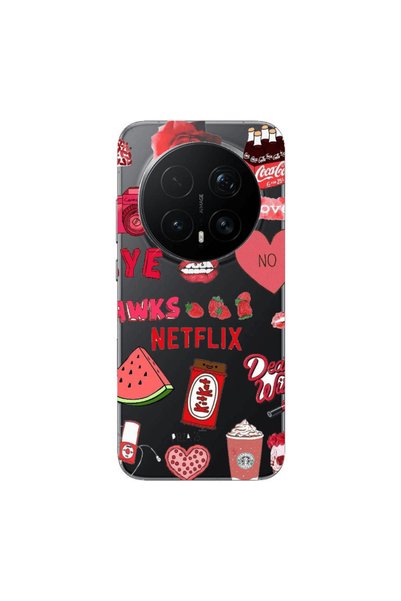 Other Honor Magic 8 Lite Pro pizza is my valentine Transparent Silicone TPU Θήκη