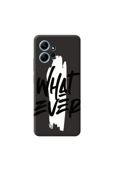 Other Xiaomi Redmi Note 12 4G What Ever Black Colored Silicone TPU Θήκη