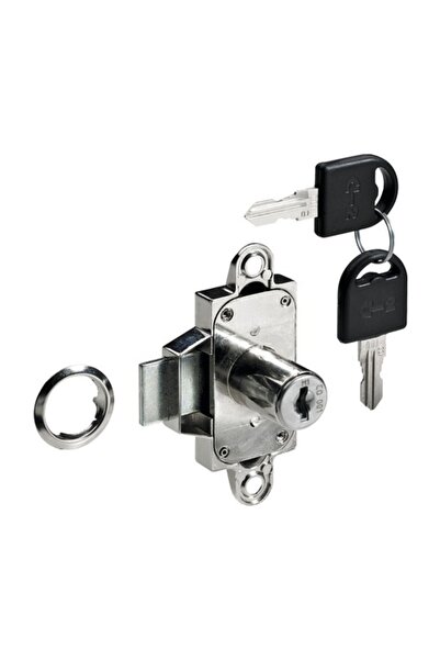 OEM Κλειδαριά επίπλων Hettich 74x37 mm, κύλινδρος Ø18 με 2 κλειδιά (κοινά), ε...