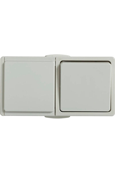 OEM Διακόπτης και πρίζα N&L Elektrotechnik IP54 λευκό, οριζόντια επιφανειακή ...