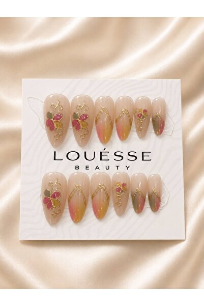 Louesse Beauty LOUÉSSE BEAUTY Çiçek Desenli Takma Tırnak | Press On Nails | N...
